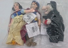 The Disney Store Mini Bean Bag Plush Snow White Prince Witch Lot of 3 New In Bag