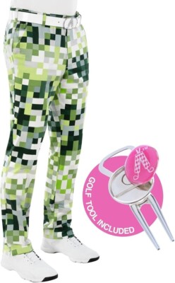 Royal and Awesome Herren Golfhose Pixel Perfect grün Golfhose 30 - 44