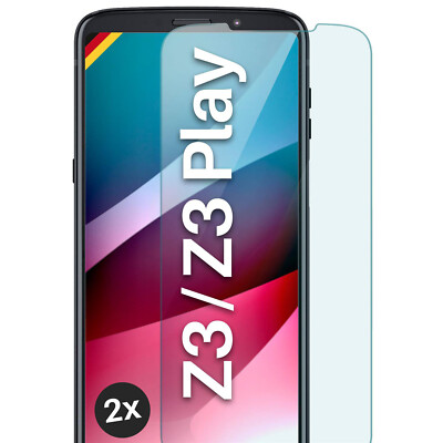 2x Echt Glas für Lenovo Moto Z3 / Z3 Play Panzerfolie HD Premium Displayschutz