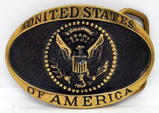 United States of America VTG Brass Belt Buckle Heritage Mint Ltd