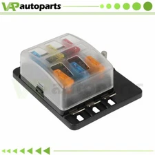 Automotive Blade Fuse Block Box Holder 6 Circuit Way 10V-32V For Car Marine Boat