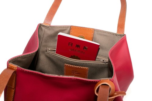 BEAU DESSIN S.A. WF309 Orange Washed Garment Mini Tote Bag Handbags 2025 Model - Picture 7 of 15