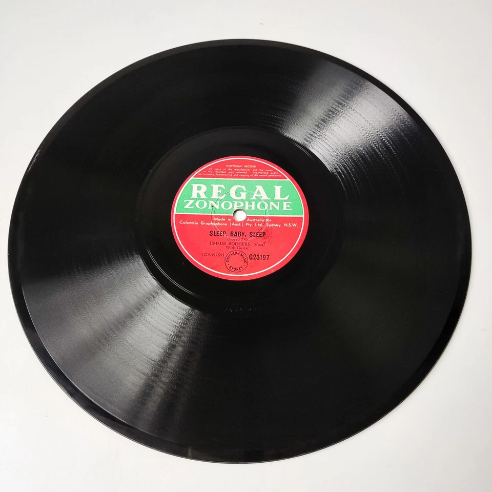 JIMMIE RODGERS - SLEEP BABY SLEEP / THE SOLDIER'S SWEETHEART 10" 78RPM COUNTRY - Image 4 of 4