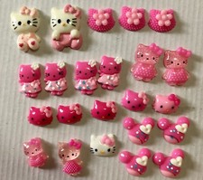 23 Cabochon Resina Rosa Fucsia Hello Kitty Minnie Decorazioni Cover Bomboniere
