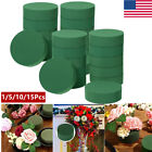 1-15 Pcs Round Floral Foam Blocks Green Wet Dry Foam Flower Arrangement Supplies