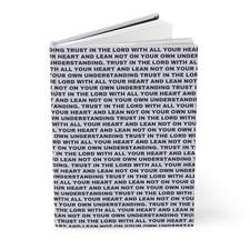 Proverbs 3:5 Bible Verse Hardcover Journal, Repeating Pattern, Lavender