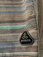 Prana Men's Board Shorts Green Size 32 Vented 8' Inseam Drawstring Beach Outdoor