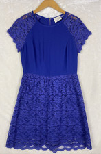 Urban Outfitters Pins & Needles Mini Dress Womens 2 Purple A Line Lace Cocktail