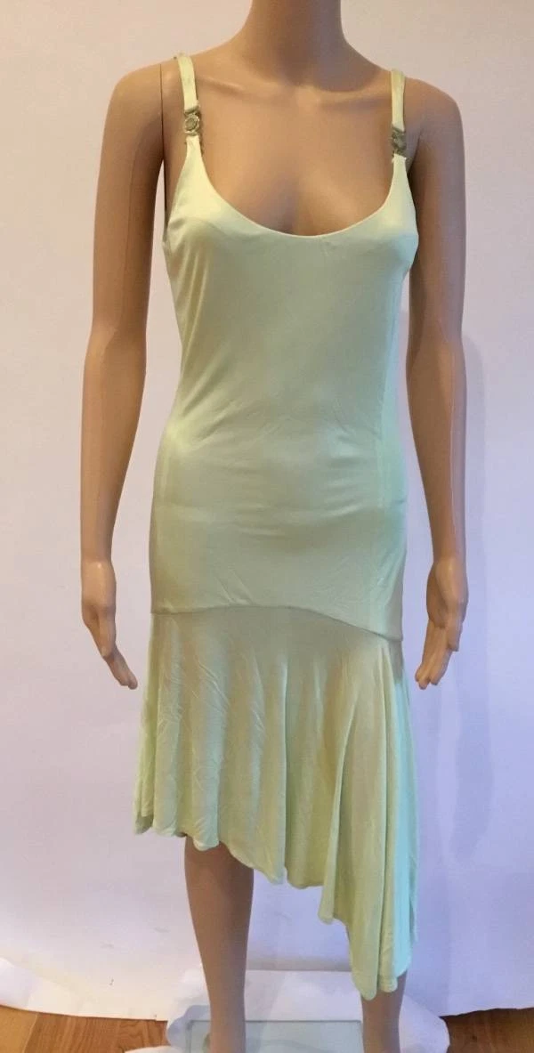 ABITO ASIMMETRICO GIANNI VERSACE SEXY CINTURINO CON RETRO APERTO TAGLIA 42 SS 95