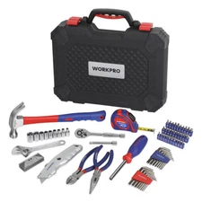 WORKPRO 74PC Home Repair Tool Kit DIY General Household Tool Kit w/Storage Case