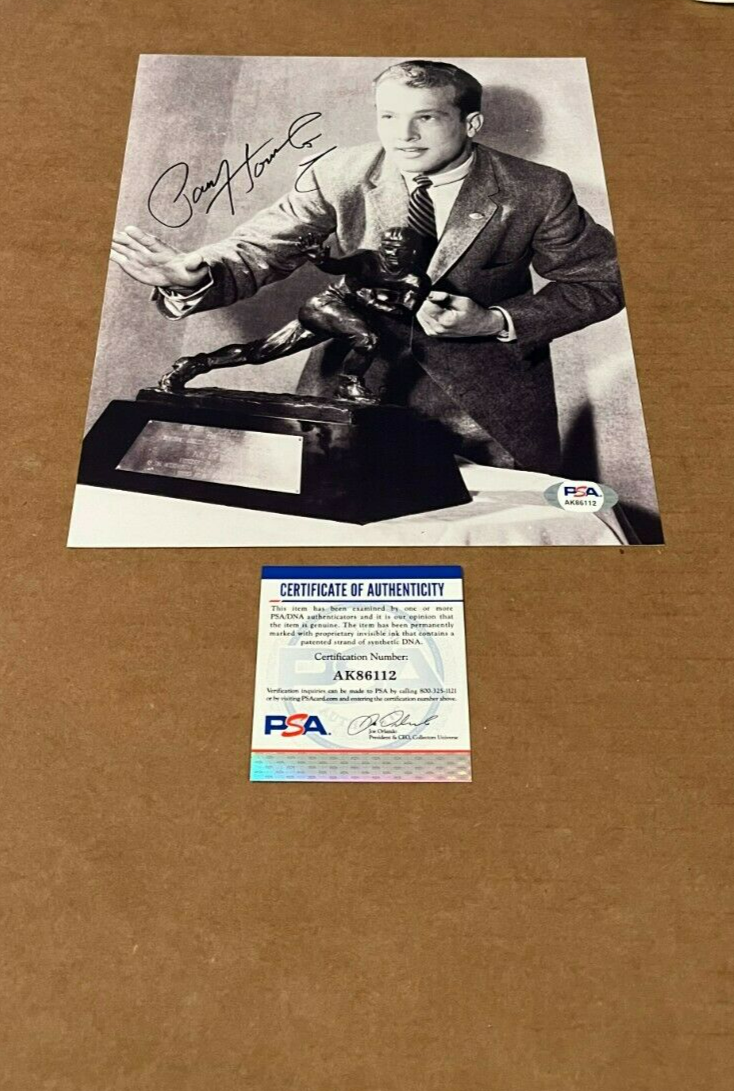 PAUL HORNUNG Autographed Signed Notre Dame Fighting Irish 8X10 HEISMAN TROPHY PHOTO PSA/DNA 