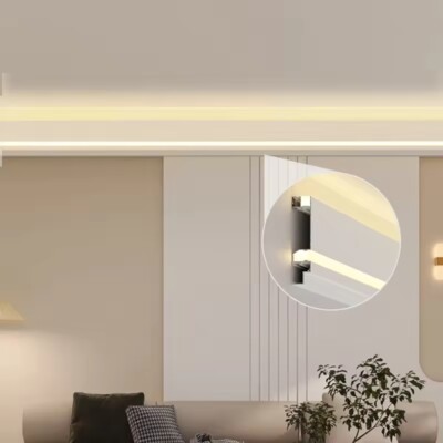 Lot De 10 Profilés Aluminium Pour Bandes LED - Éclairage D'Ambiance Plafond/Angle - IP67