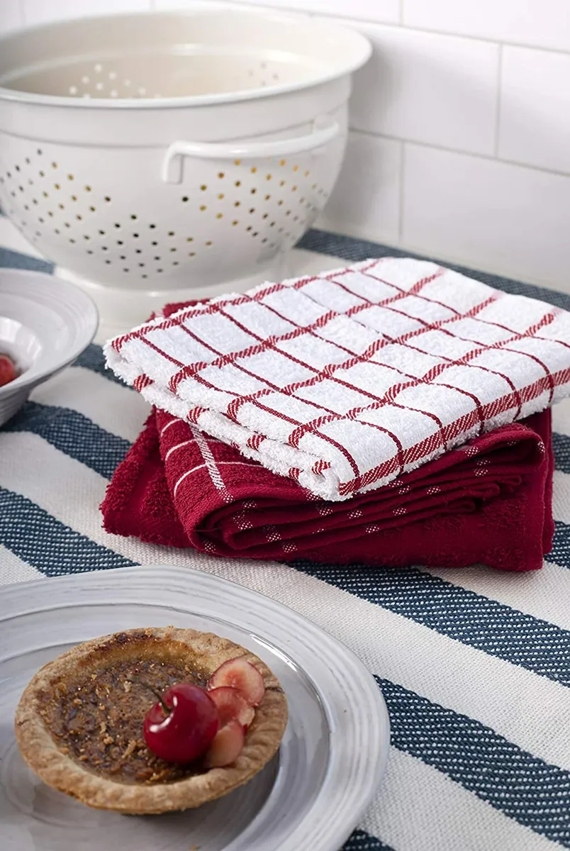 Terry Cloth Dish Towels Kitchen Dish Towels Cotton Absorbent Dusting  Cleaning