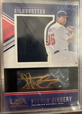 2018 USA BB Stars/Stripes Silhouettes Black Gold Signature GU Auto Steve Gingery