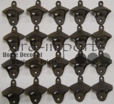 50 Rustic Cast Iron OPEN HERE Wall Mounted Beer Bottle Opener Soda FREE SHIPPING
