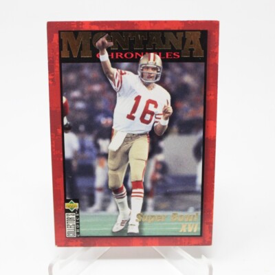 Joe Montana Chronicles Card 1995 Upper Deck NFL Super Bowl XVI