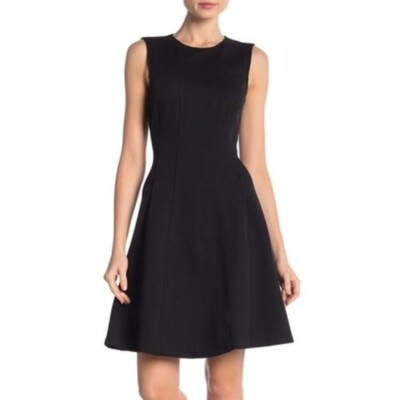 theory modern flare dress Theory Modern Seamed Fit Flare Mini Dress Red Womens Size 2