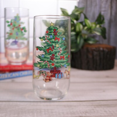 LUMINARC NOEL Christmas Tumbler Drinking Glasses 16oz 5.7/8''H Sold Separately