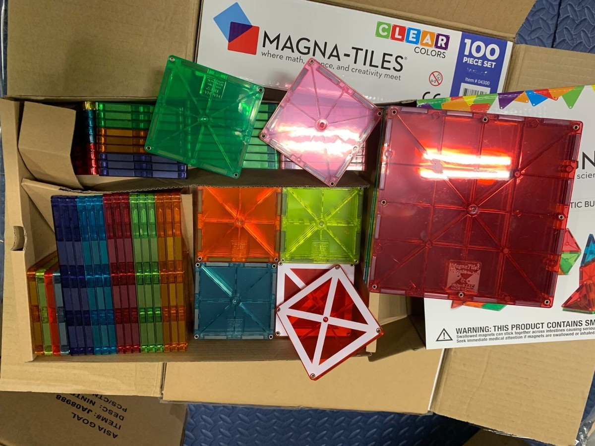 マグナタイルズ 200ピース Magna-Tiles CLEAR COLORS Special Edition-Magna Tiles 100-Piece Clear Colors Magnetic