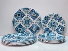 Cynthia Rowley Melamine Dinner And Salad Plates Set Of 8