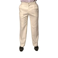 DOLCE & GABBANA Pants Off White Straight Dress Men Trouser IT48/W34/M RRP 980usd