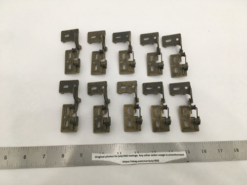 (10) USED Youngdale #5 Hinge Cabinet Door ANTIQUE BRASS - COSMETIC ISSUES, READ!