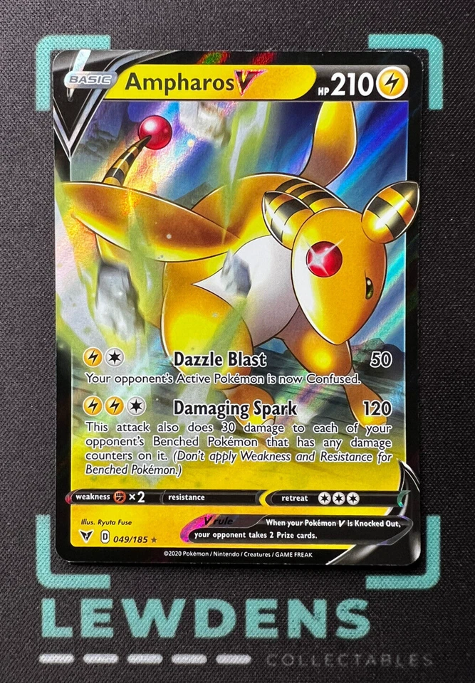 Ampharos V - 049/185 - Ultra Rare - SWSH Vivid Voltage - Pokemon TCG Card