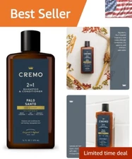 All-in-One Palo Santo Shampoo & Conditioner 16oz with Cardamom & Papyrus Scent