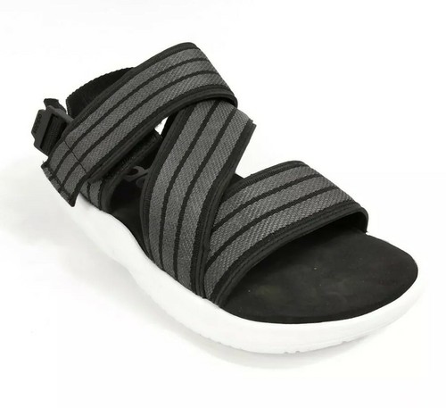 Adidas 90s Women's Sandals Slip On Core Black Gray White Cloud EG7647 Size 7 New - Picture 7 of 12