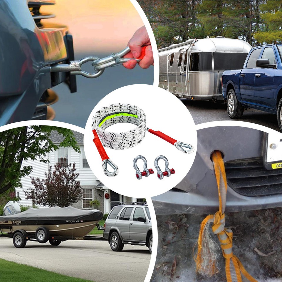 1*Emergency Recovery Tow Rope Trailer Rope Great Elongation