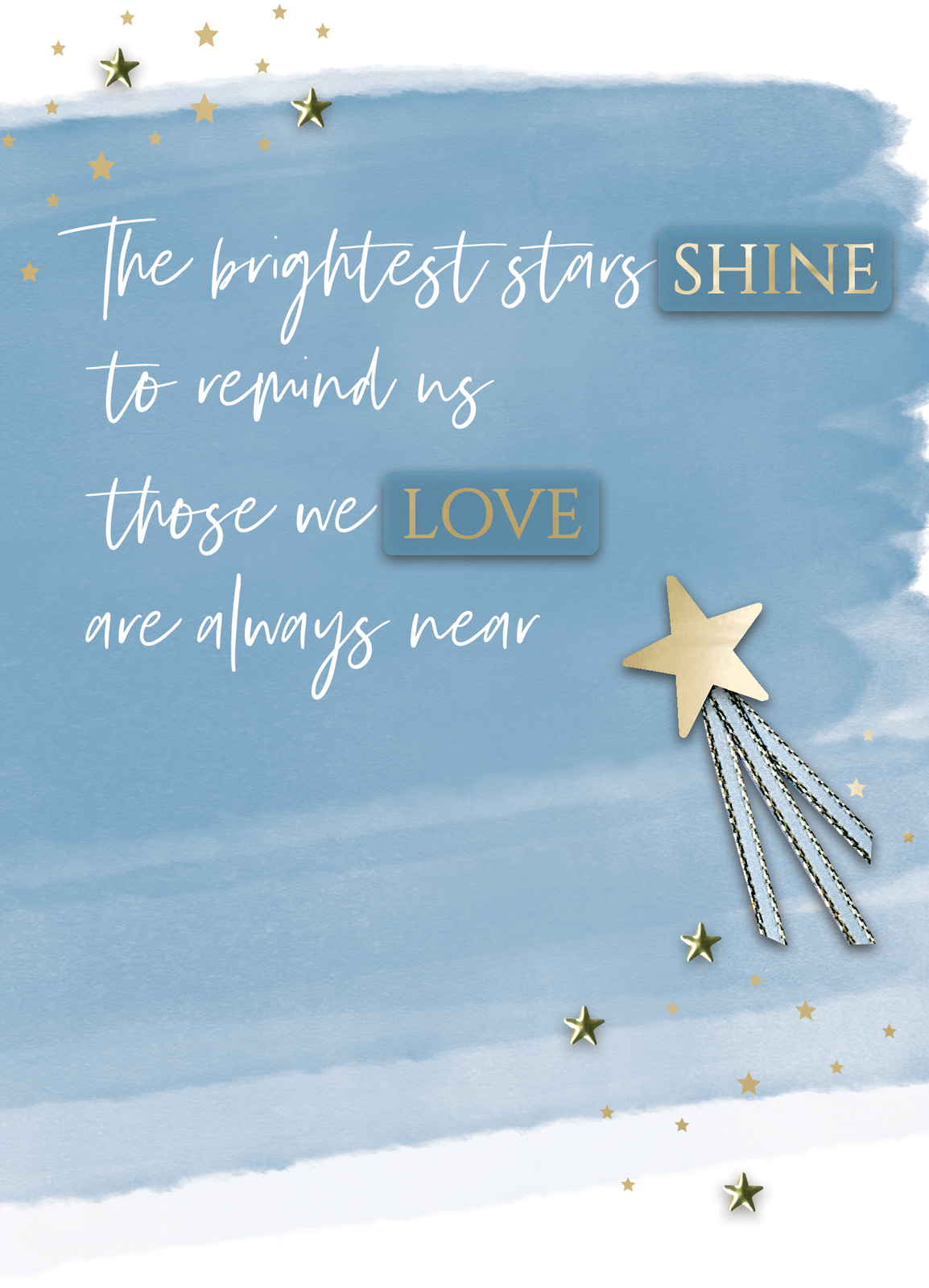 Thinking Of You Embellished Stars Sympathy Greeting Card Just To Say Cards