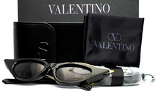 VALENTINO V-Goldcut II VLS-114D-49 BLK-GLD Black Gold Womens Cat Eye Sunglasses