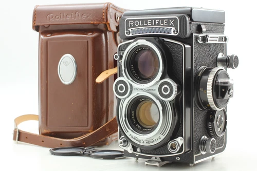 Meter Works [Top MINT w/ Case ] Rolleiflex 3.5F TLR Planar 75mm f3.5 From JAPAN