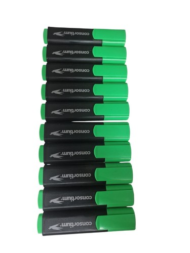 10x Green Highlighter Pens – Bulk Chisel Tip Fluorescent Marker Pack for Office