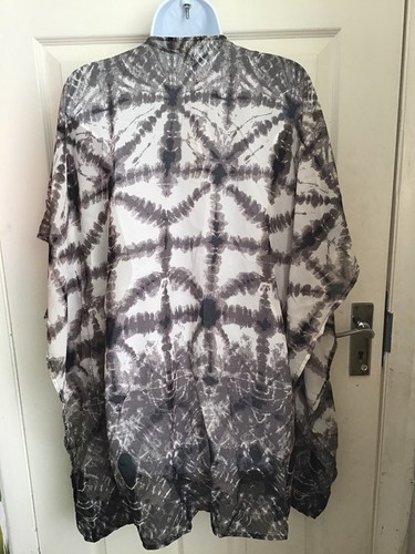 PRIMARK SILVER Sequin Kaftan BEACH Cover Up TOP TUNIC BLOUSE SIZE 14 BNWT Medium - Picture 6 of 10