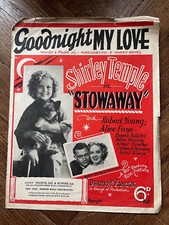 Shirley Temple Goodnight My Love Stowaway Sheet Music