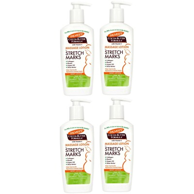 4x Palmers Cocoa Butter Formula Massage Lotion für Dehnungsstreifen 250ml