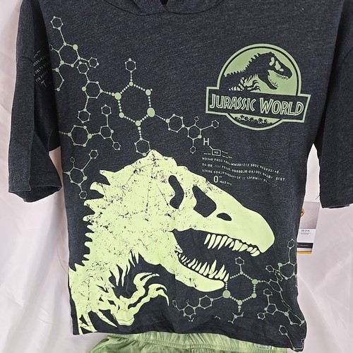 Jurassic World Boys T-Shirt with Hoodie & Shorts Set Size 8 NWT - Picture 2 of 8