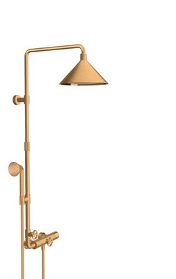 Hansgrohe Showerpipe Axor Front 26020250 Brushed Gold Optic