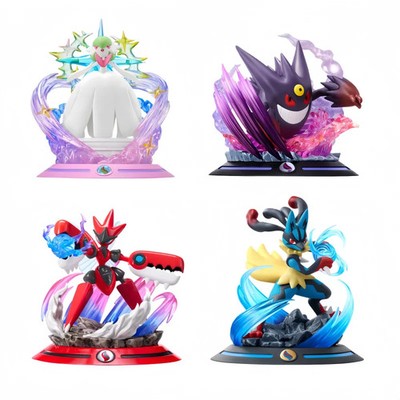 Anime Pokemon Mega Lucario Gardevoir Figuren Modell Deko Geschenk