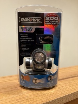 Ray-O-Vac Headlamp LED Black Band | 3 in 1 U.S.A. | In Package - Head Lite