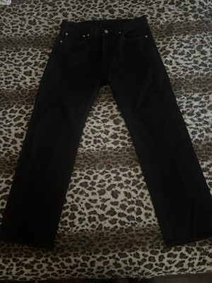 Levis Premium Jeans Mens 32x32 (Fit 32x30) Black 501xx Button Fly Straight Denim