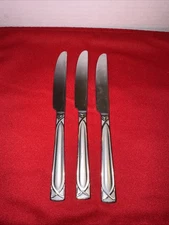 3 Cambridge CROSSROAD SAND Stainless Dinner Knives 8 3/4”