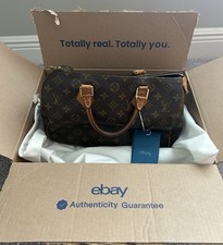 Louis Vuitton Brown Monogram Top Handle Satchel Bag Speedy with Zipper Accent