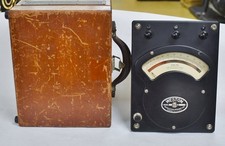 Vintage Weston Model 341 AC/DC Voltmeter Original Wooden Case 1948 Untested