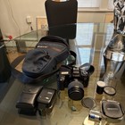 Canon Eos Rebel 35mm Slr Film Camera With 35-80mm Lense, Flash, Bag Accessories
