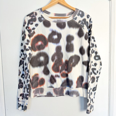 RD Style Womens M Top Tie Dye Sweatshirt Artsy Animal Pastel Fade Funky