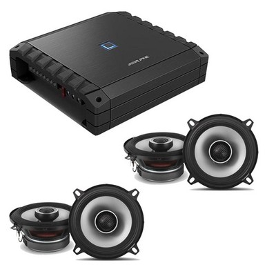 Alpine S2-A36F S-Series Class-D 4-Channel Amp w/ (2) S2-S50 5.25'' Bundle