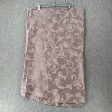 Damask scroll Pink tablecloth Round Holiday table cover cotton blend 86"