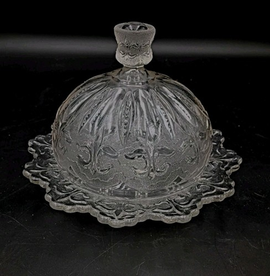 #ad Antique EAPG Butter Dish in the Iris Meander Pattern 7.5quot;×6.5quot; No Damage $15.40